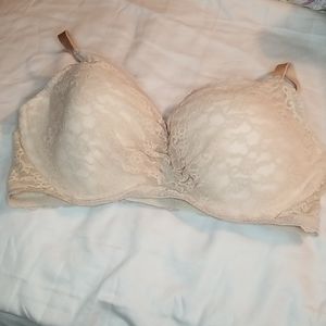 Victoria's secret nude lacy bra